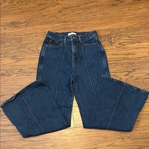 Stylish Dark Blue Women's Super Flare Jeans